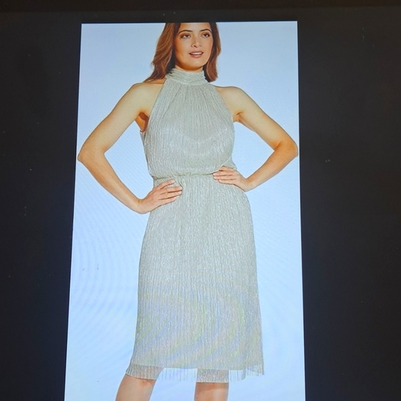 ADRIANNA PAPELL Dresses & Skirts - ADRIANNA PAPELL METALLIC DRESS. OVERSIZED  8